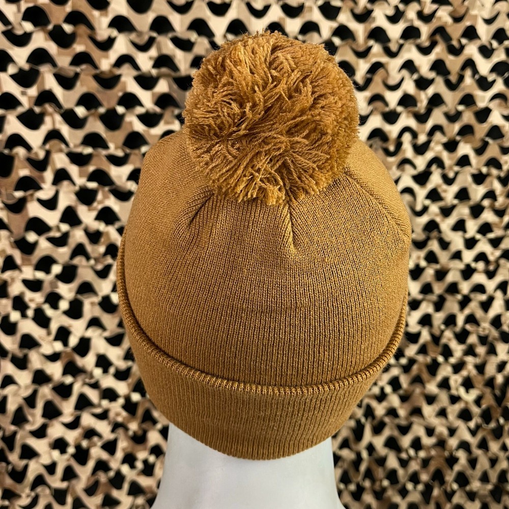 NEW Planet Eclipse Worker Pom Beanie - Caramel