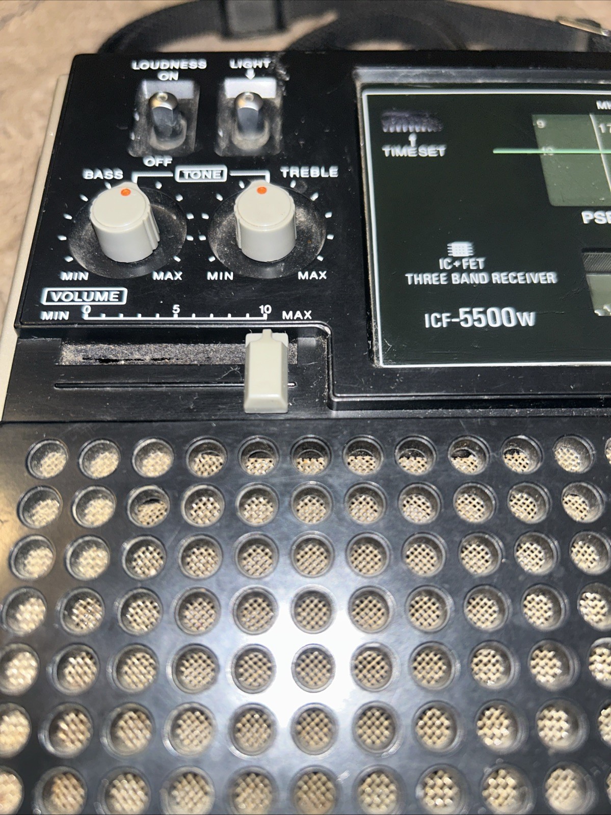 Sony ICF-5500w Three Band Receiver Partially Works For Parts