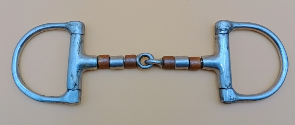 Copper Roller Snaffle D-Ring Training 5" Bit