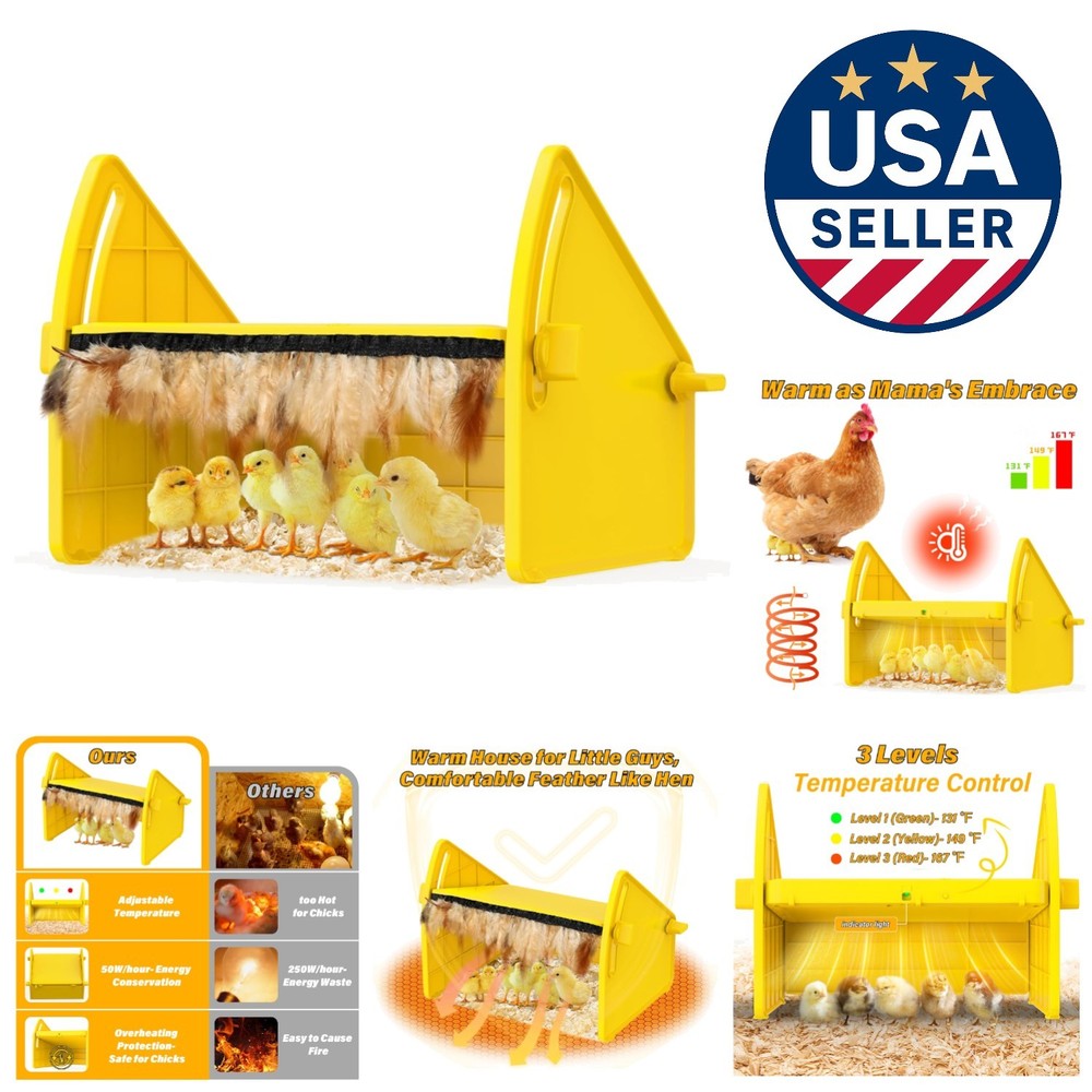 Adjustable Heating Brooder Plate for Chicks & Ducklings - 3-Level Temperature...