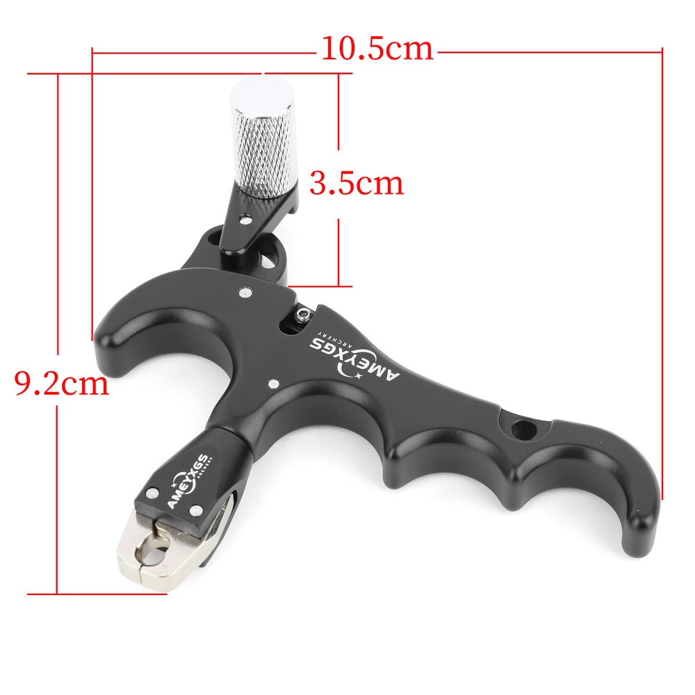 Compound Bow Release Aids 4 Finger Thumb Trigger Metal D Loop Archery Shooting