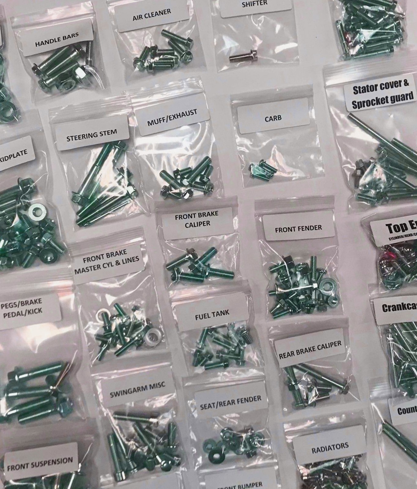 Full Restoration Bolt kit Honda 04'-05' TRX450R ATV A-arms Engine Body OEM zinc