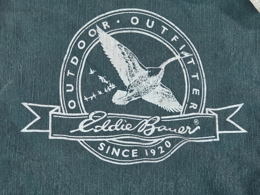 VTG Eddie Bauer Duffle Bag Green Canvas