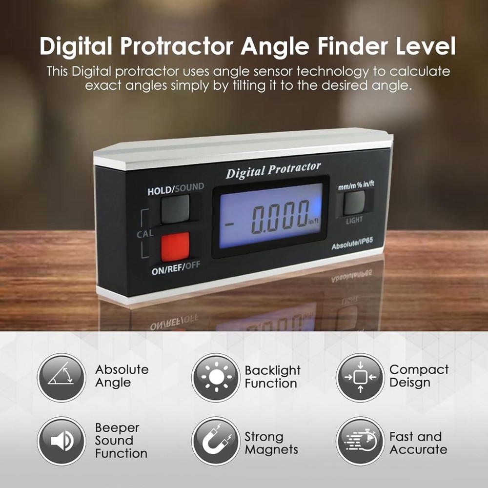 Digital Angle Finder Magnetic Protractor Inclinometer