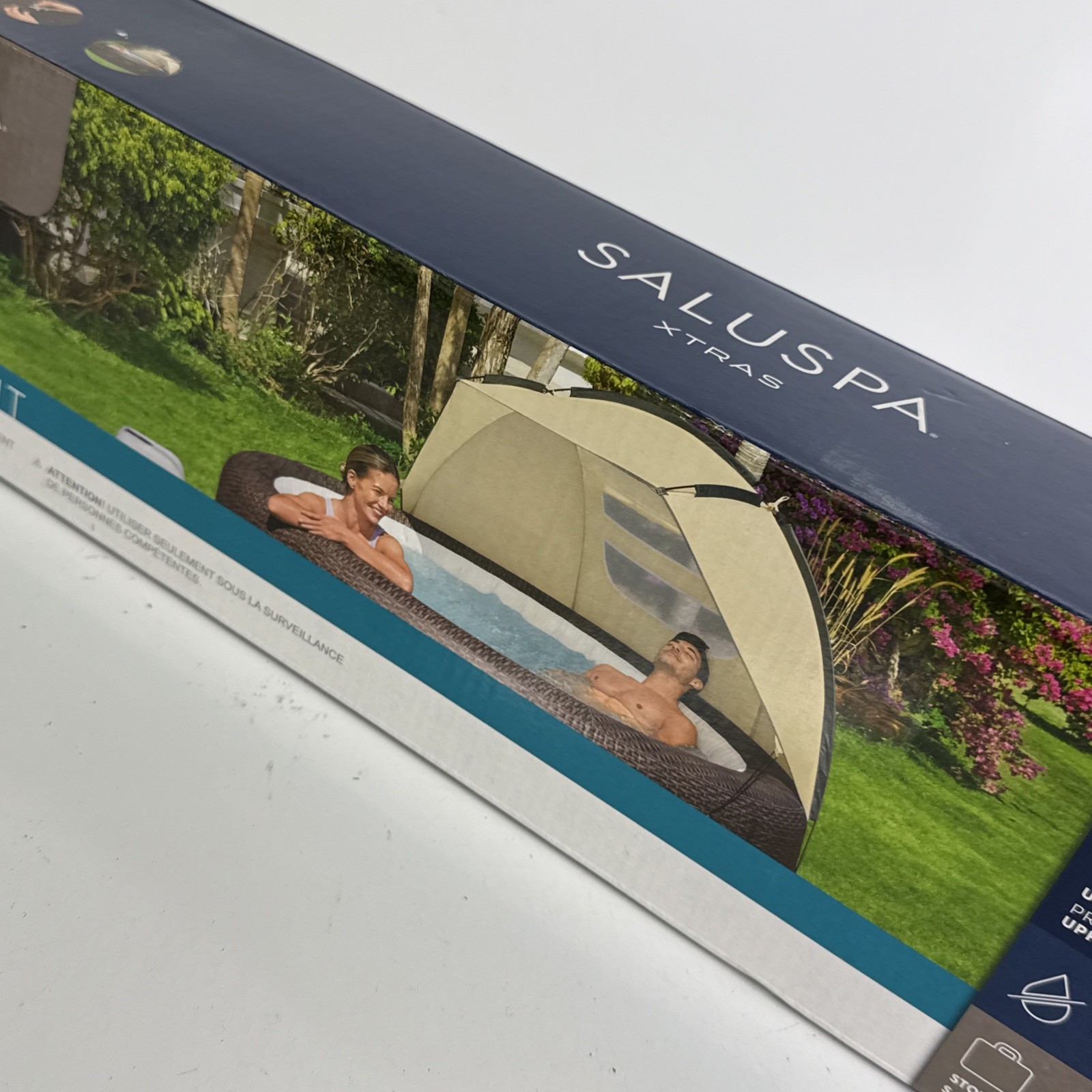 Bestway Small Sun Shade Canopy Accessory for Inflatable Hot Tub Spas