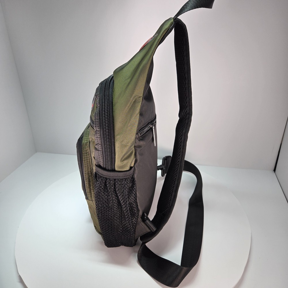 Vanlison Performance Crossbody Sling Daypack Multiple Compartments OD Green