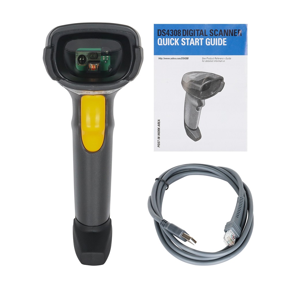 Symbol Zebra DS4308-XD00007VZAP Handheld 1D 2D Barcode Scanner Reader+ USB Cable