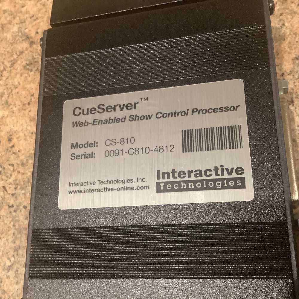 CueServer Web-Enabled Show Playback Processor CS-810