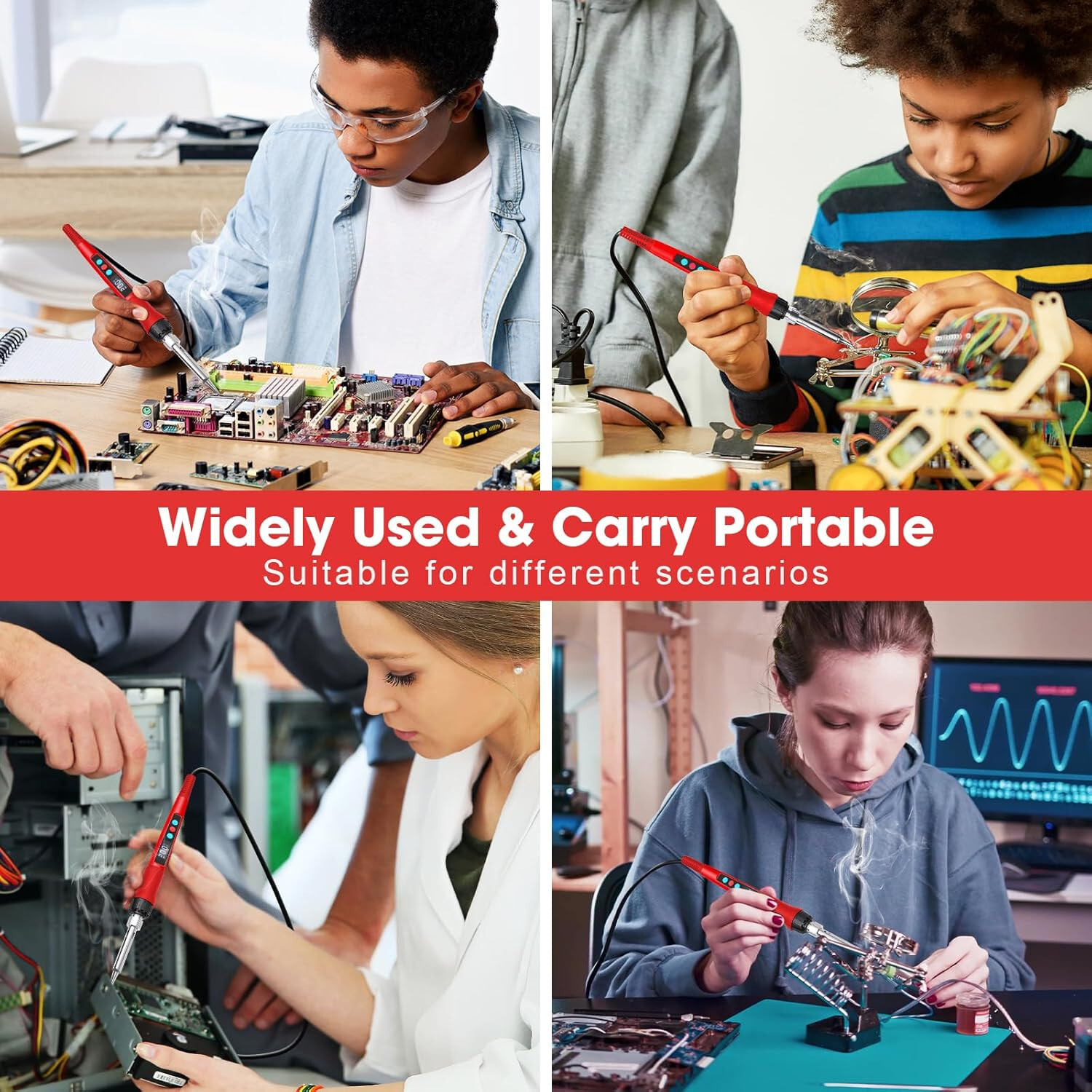 90W Digital Electric Soldering Iron Kit Tempe Adjustable Welding Tool Solder Gun