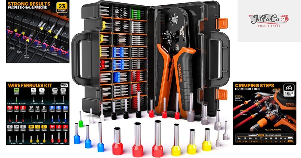 High-Quality Ferrule Crimping Tool with 23 Terminals for Electrical Precision