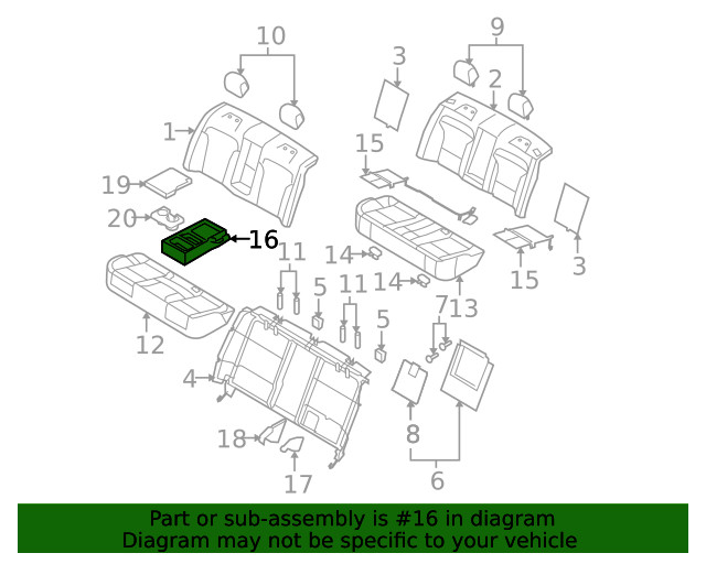 Genuine Ford Armrest Assembly AA5Z-5467112-CD