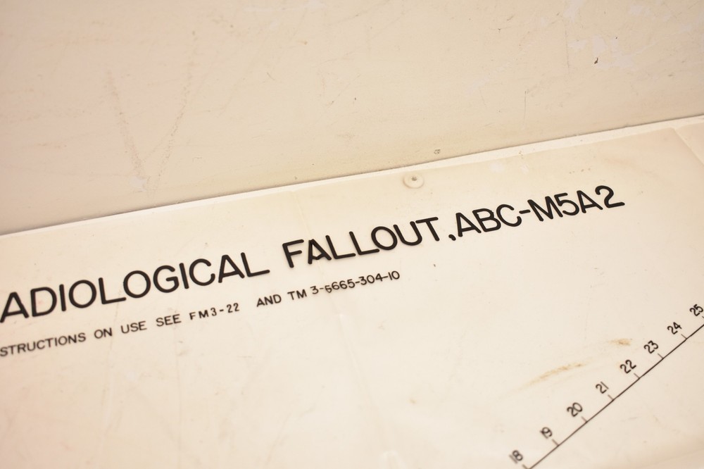 Radiological Fallout Area Predictor Military Map Chart ABC-MKA2