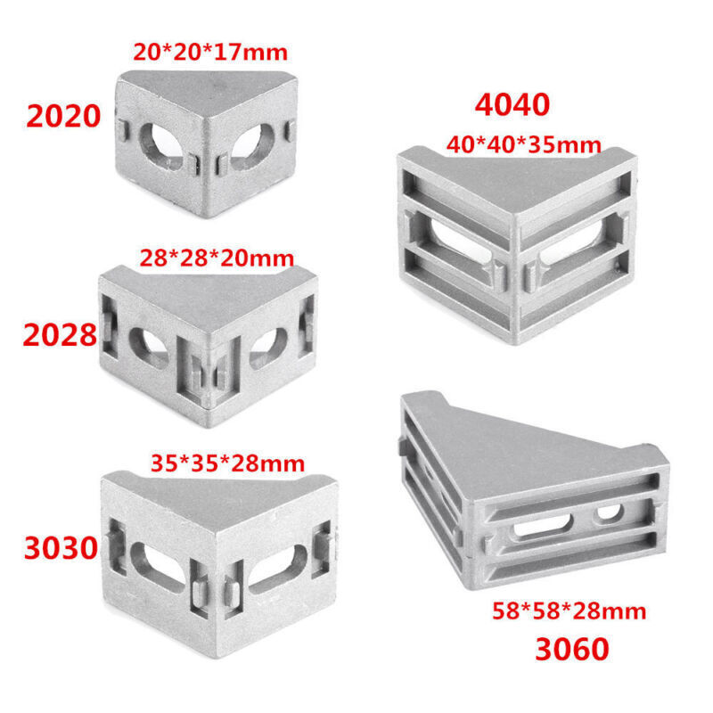5/10pcs L-shaped corner angle aluminium angle profile connector mounting set