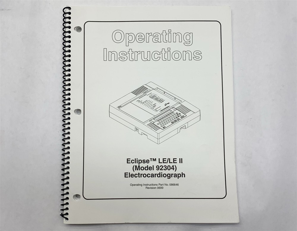 SpaceLabs Burdick Eclipse LE II Machine 115V #92304 PARTS