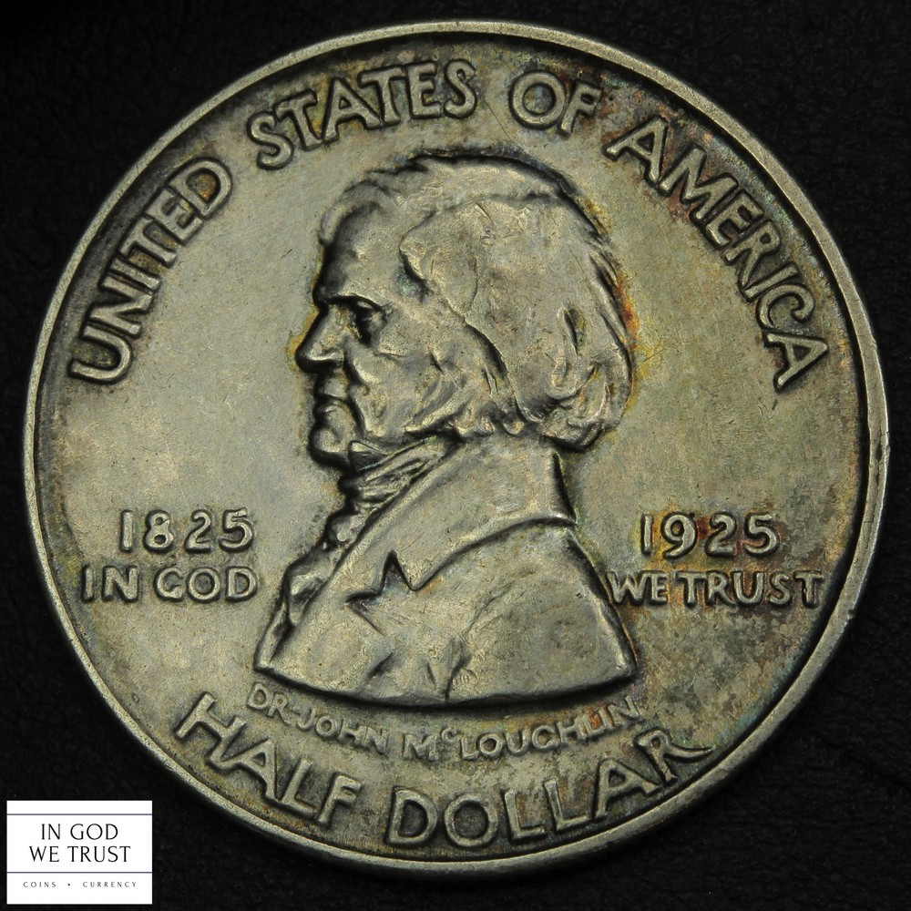 1925 Fort Vancouver Commemorative Silver Half Dollar 50C - Cleaned