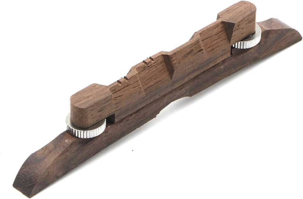 4.53-Inches Adjustable Compensated Mandolin Strings Bridge Ebony for Archtop Ma