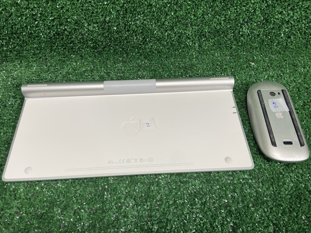 Apple A1314 Keyboard & A1296 Mouse Set, Wireless Bluetooth, Working, Set 2