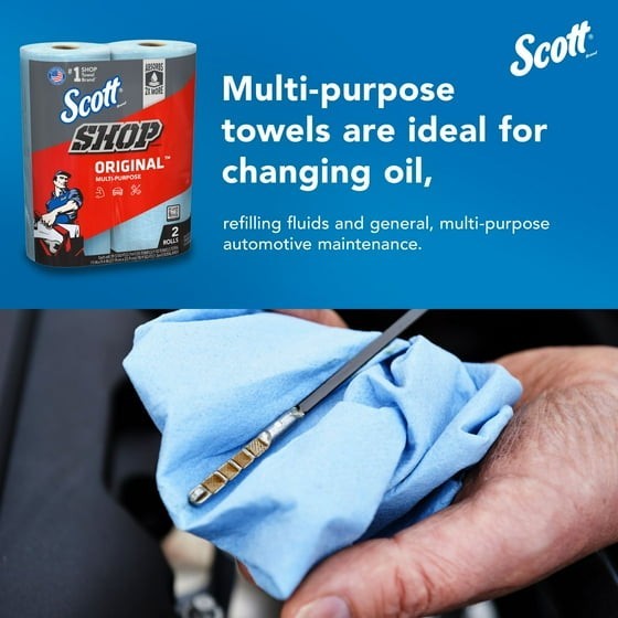 SCOTT Professional Multi Purpose Shop Paper Towels 55 Sheets Roll 2 Rolls