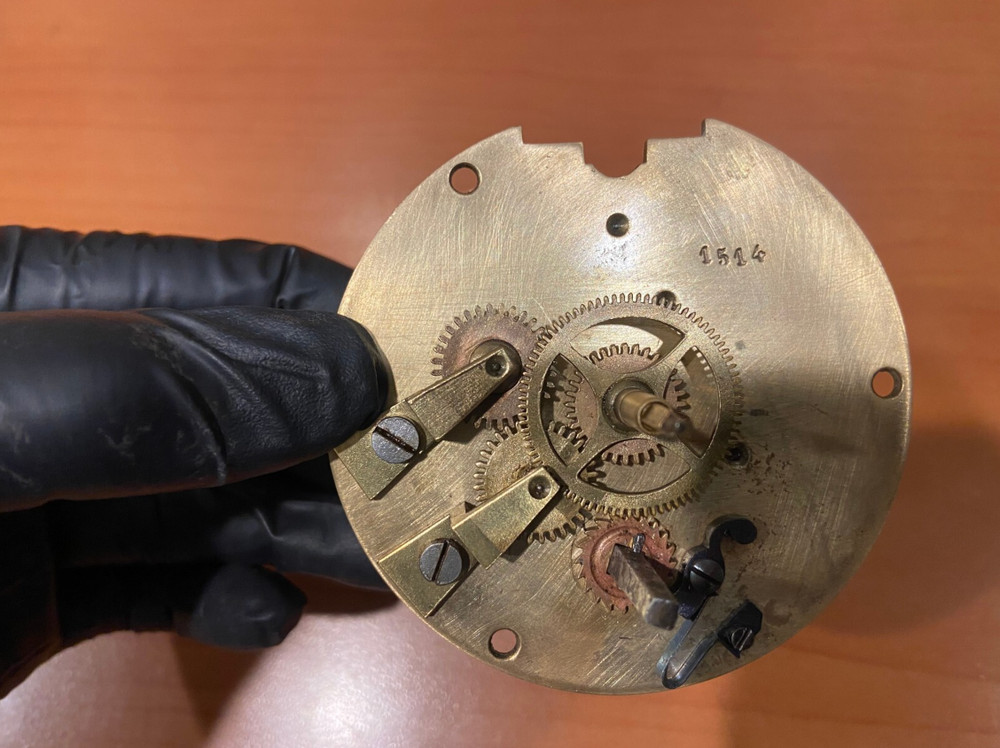 DOUBLE SIDED DIAL ANTIQUE CLOCK MOVEMENT