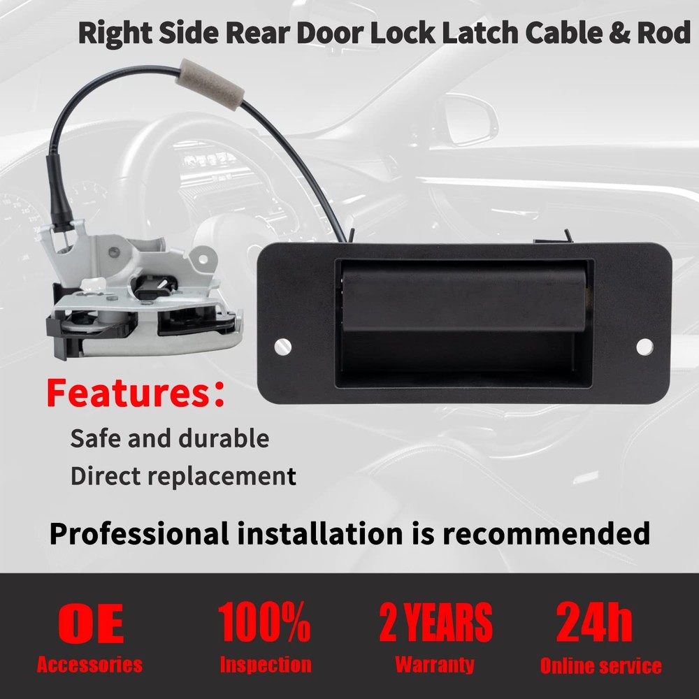 Qagea Rear Door Left Driver Side, 1992-2019 Ford E150 E250 E350 E450