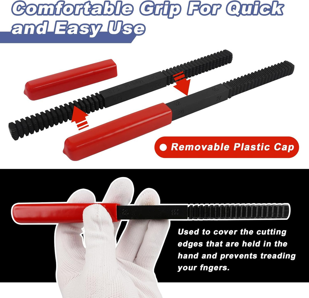 3Pcs Thread File Set, Thread Restorer File Set, Thread Restoring Chaser Files...