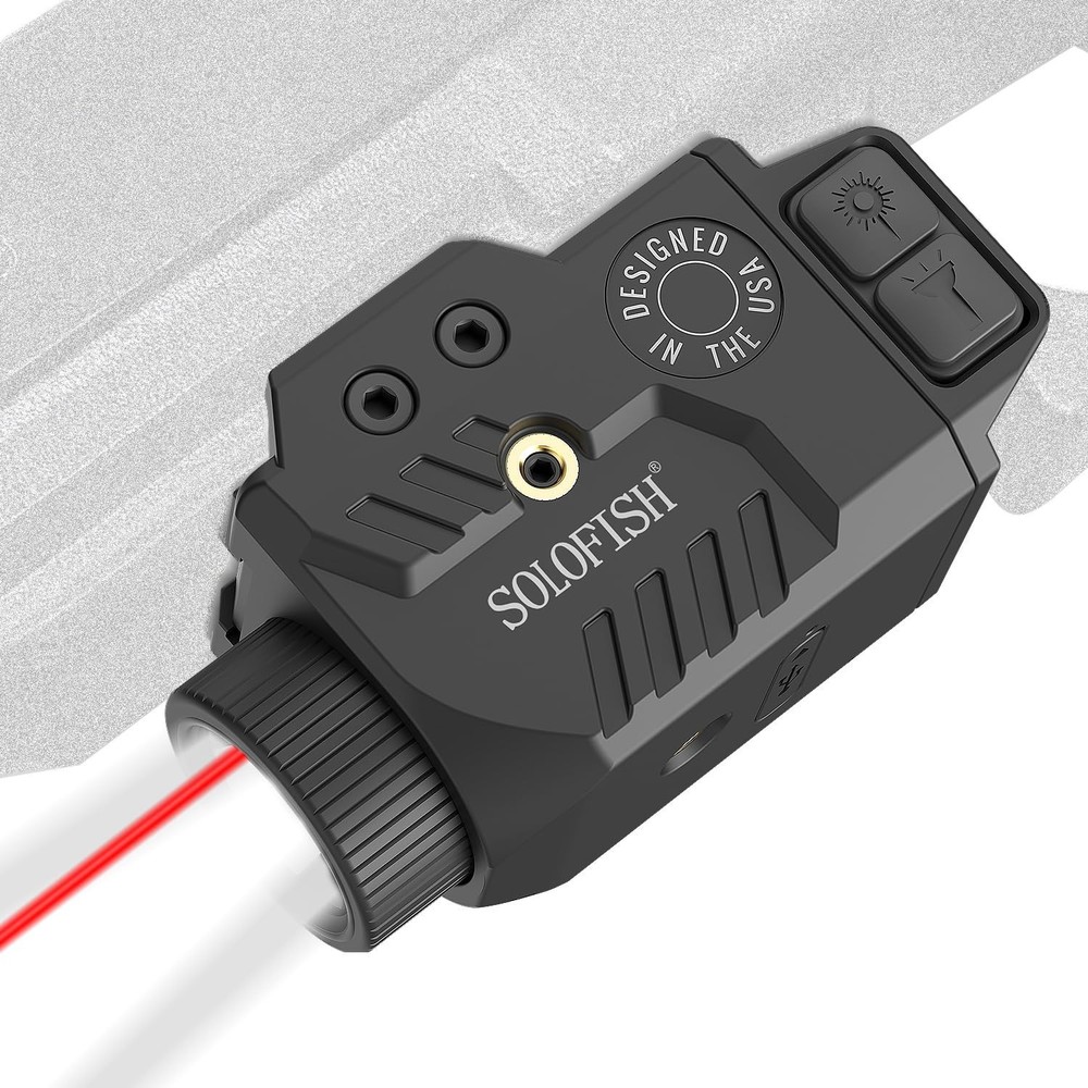 Solofish 800lm Adjustable Pistol Light Laser Red Combo