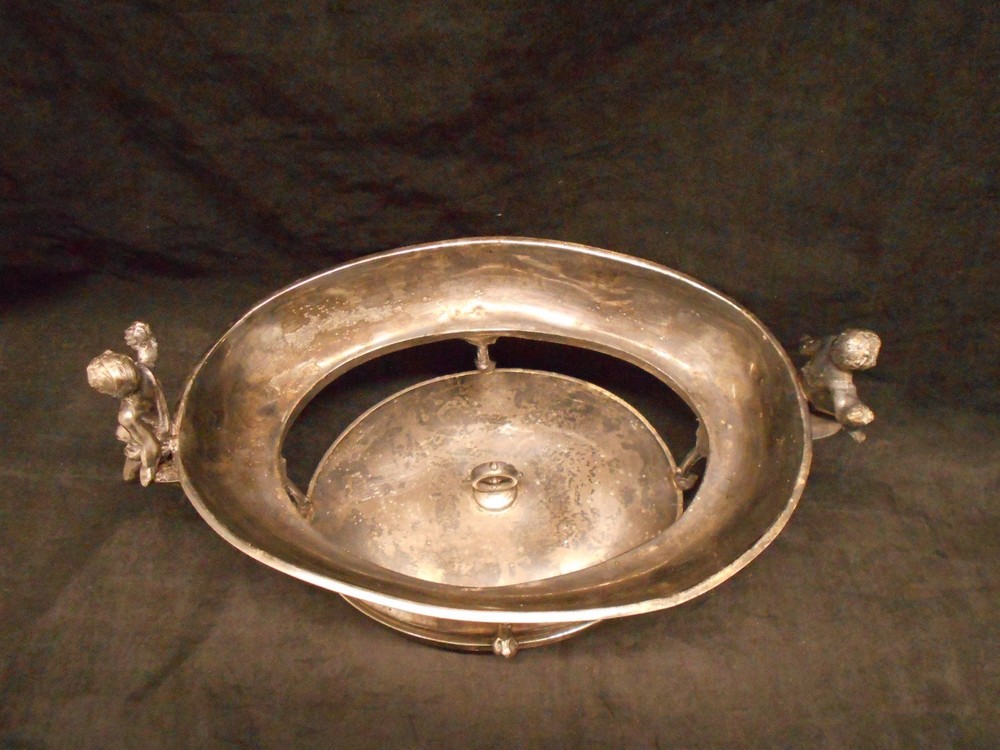 Reed & Barton Footed Oval Centerpiece 2040 Silver Plate Hollowware Vintage