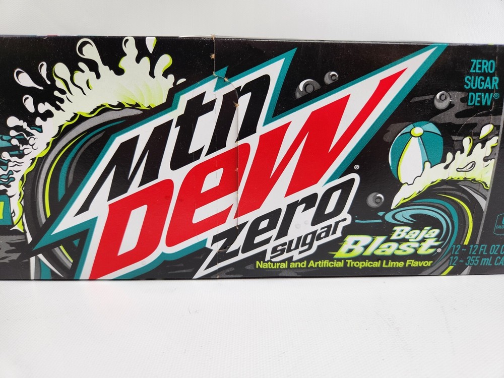 Mountain Dew Baja Blast Zero Sugar 12 Pack Cans - Mtn Dew 20th Bajaversary