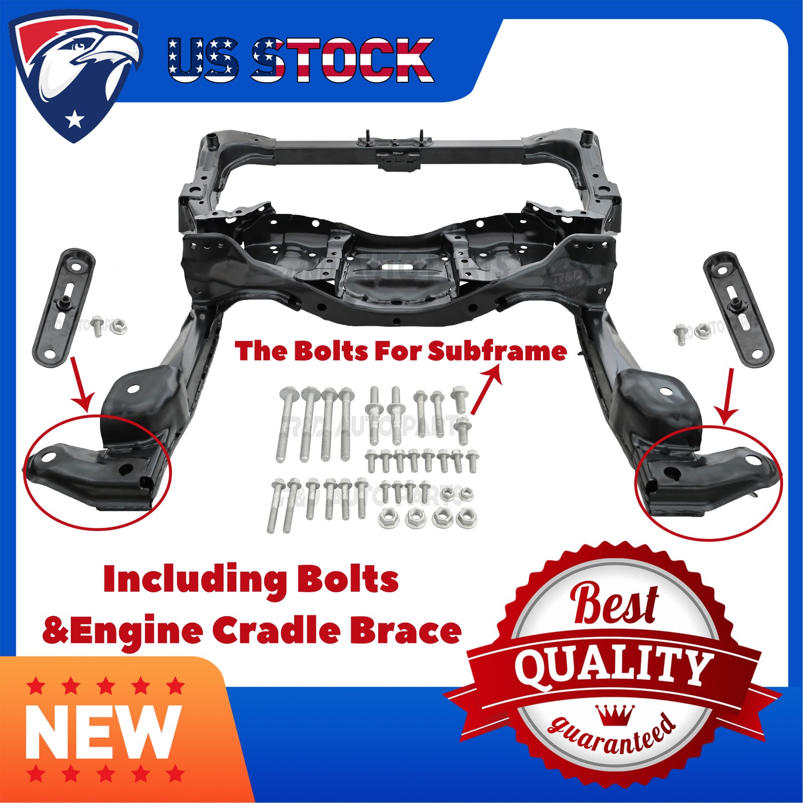 Front Subframe Crossmember for Subaru Legacy Wagon Outback 2010-2014 With Bolts