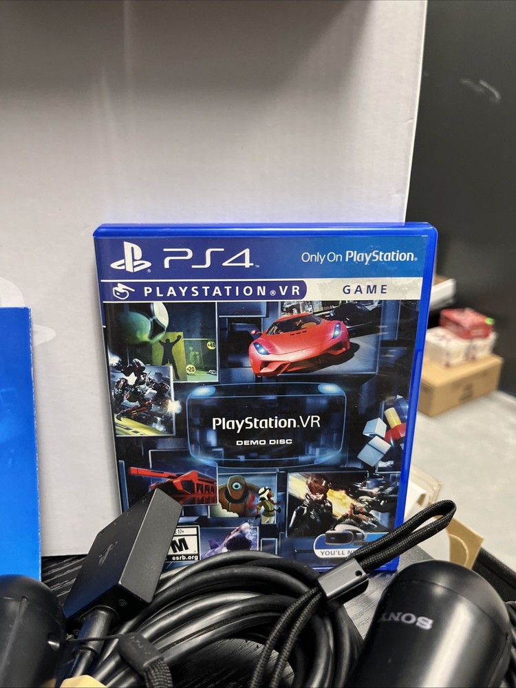 Sony PlayStation VR Headset Bundle Black White with Controllers and Camera