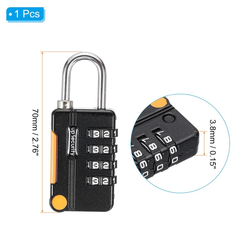 1Pcs 3Ft 4 Digit Combination Lock Security Cable Padlock for DIY