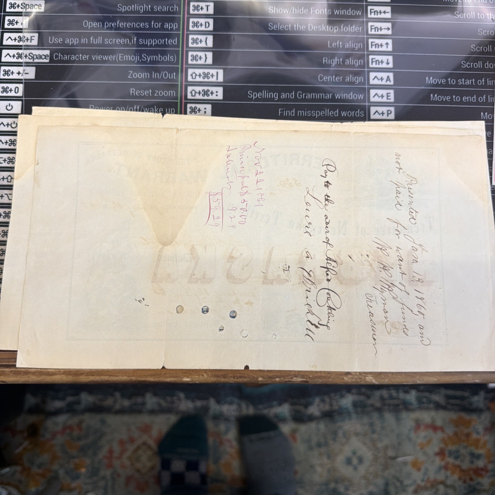 1860 Omaha City - Nebraska Territorial Warrant - $50 Canceled