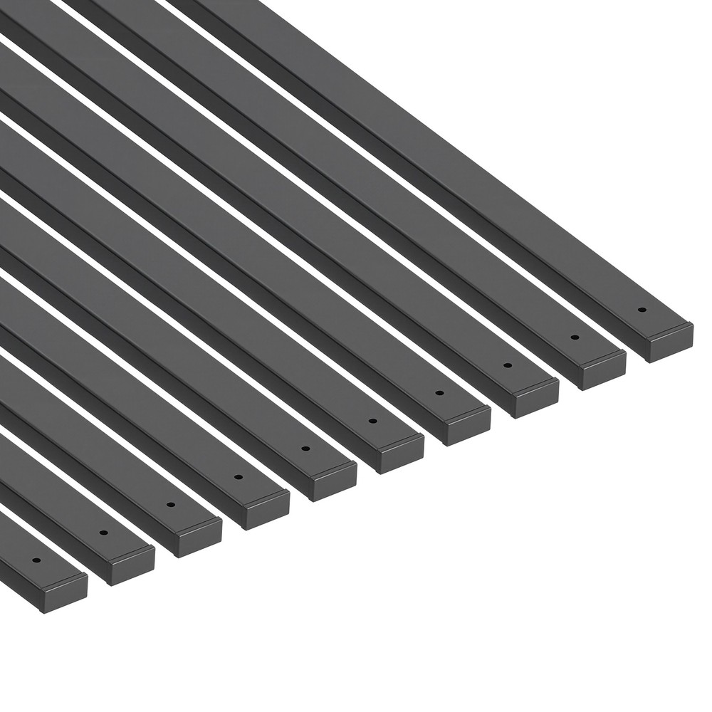 Uimoso 61 Pack Steel Deck Balusters,29.5-inch Rectangular Black Railing Spindles
