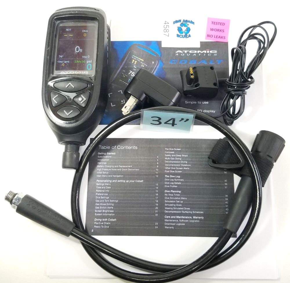 Atomic Cobalt SCUBA Dive Air Integrated Computer, Compass Air & Nitrox OLED