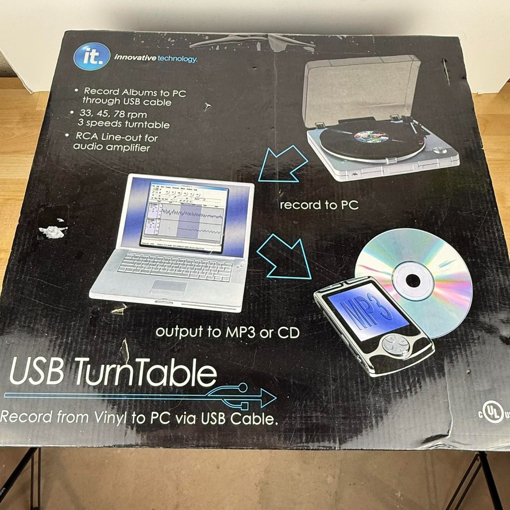 USB Turntable Vinyl Record Player It Innovative Technology Record to Computer