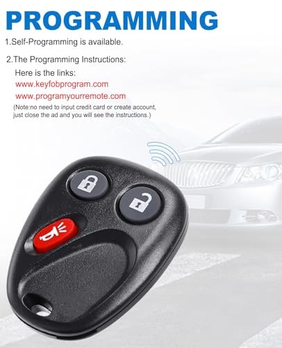 3-Button Key Fob Replacement: Keyless Entry Remote Control for 3 Btn-LHJ011