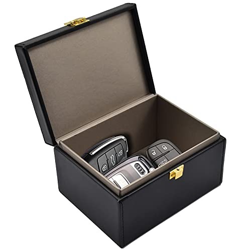 Faraday Box Key Fob Protector, RFID Signal Blocking Box, Capacity(5-8Keys)