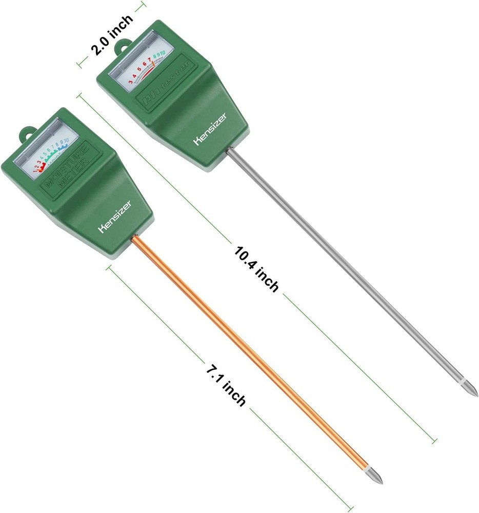 Kensizer Soil Tester, Moisture/pH Meter, Gardening Meter