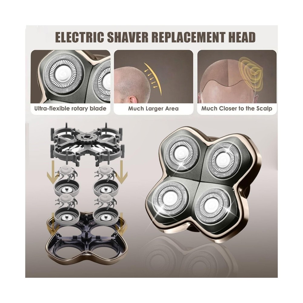 Shaver Replacement Heads Compatible with Skull Head Shaver, Replace... Fast Ship