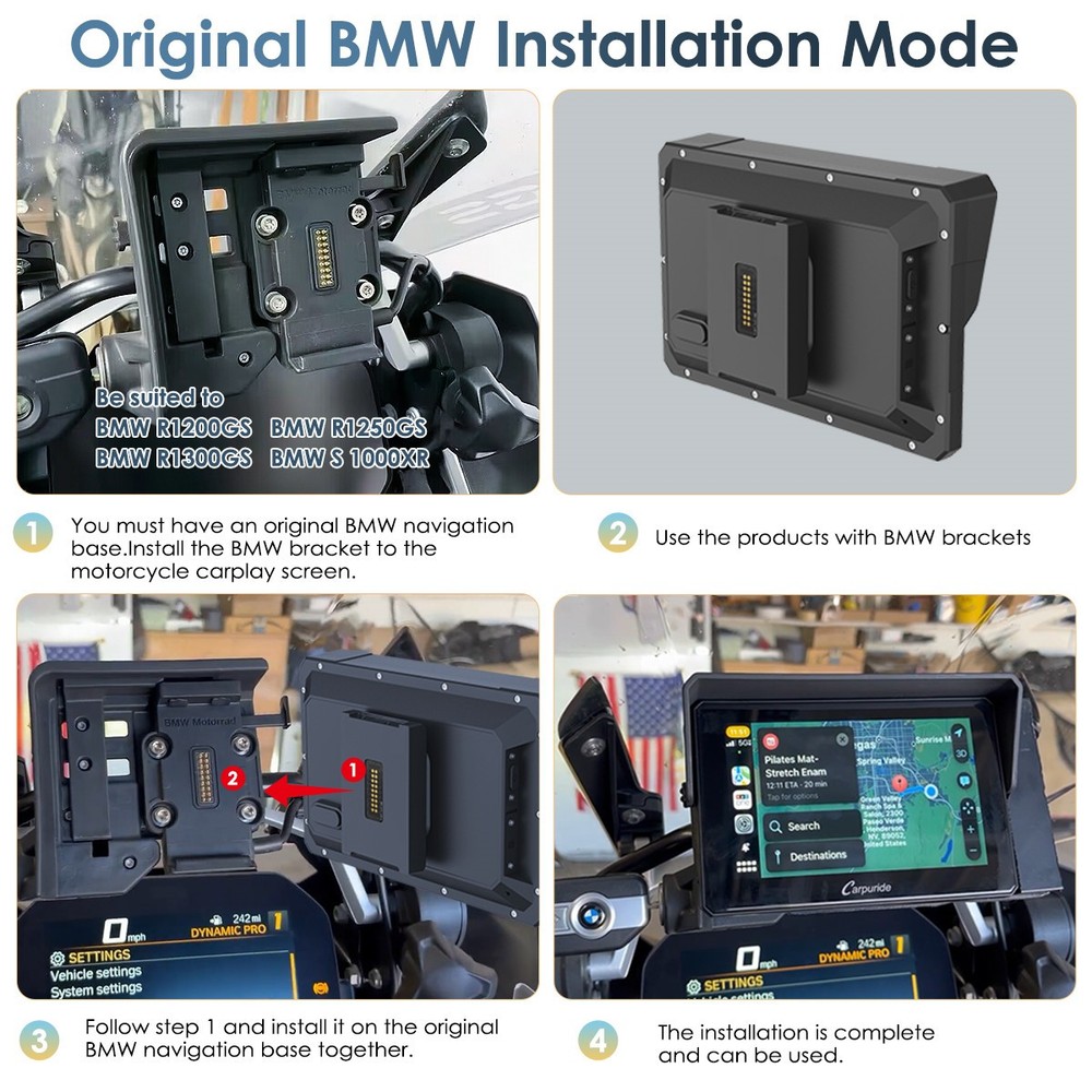 Carpuride W702BSPro Carplay Android Auto BMW Moto Stereo Transmission Controller