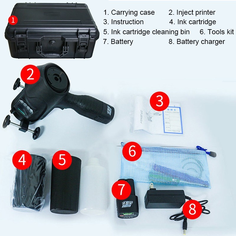 30-60mm Large Character Handheld Inkjet Printer Touch Screen Date Coding Machine