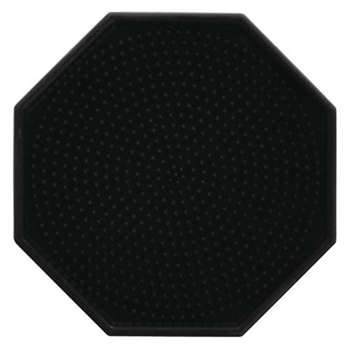 HUBERT® Beverage Drip Tray Octagonal Black Silicone - 4"Dia