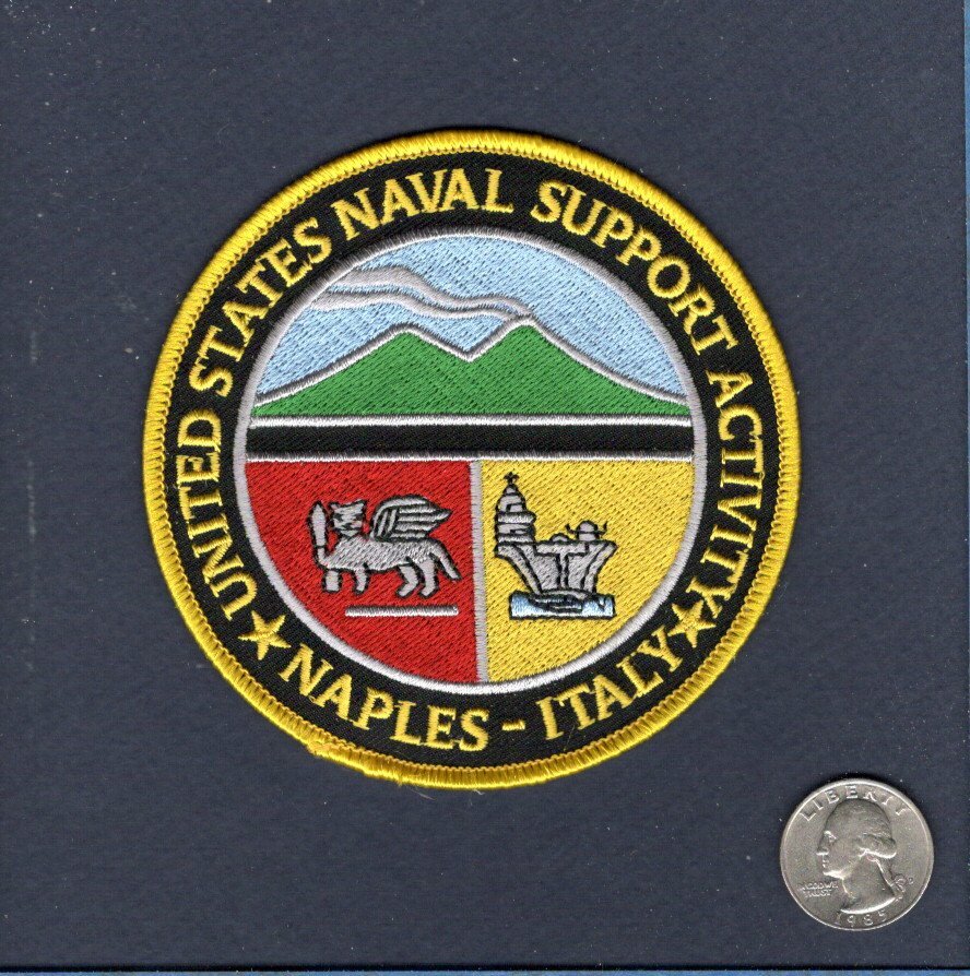 NSA Naval Support Activity NAPLES ITALY US NAVY Base Squadron Jacket Patch