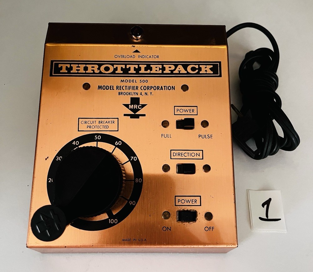 MRC Throttle Pack HO Train Control Model 500 With Box - TESTED WORKS