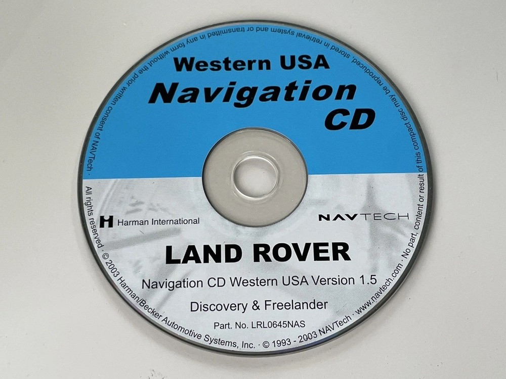 2002 2003 2004 2005 Land Rover Freelander Discovery II Navigation CD WESTERN MAP
