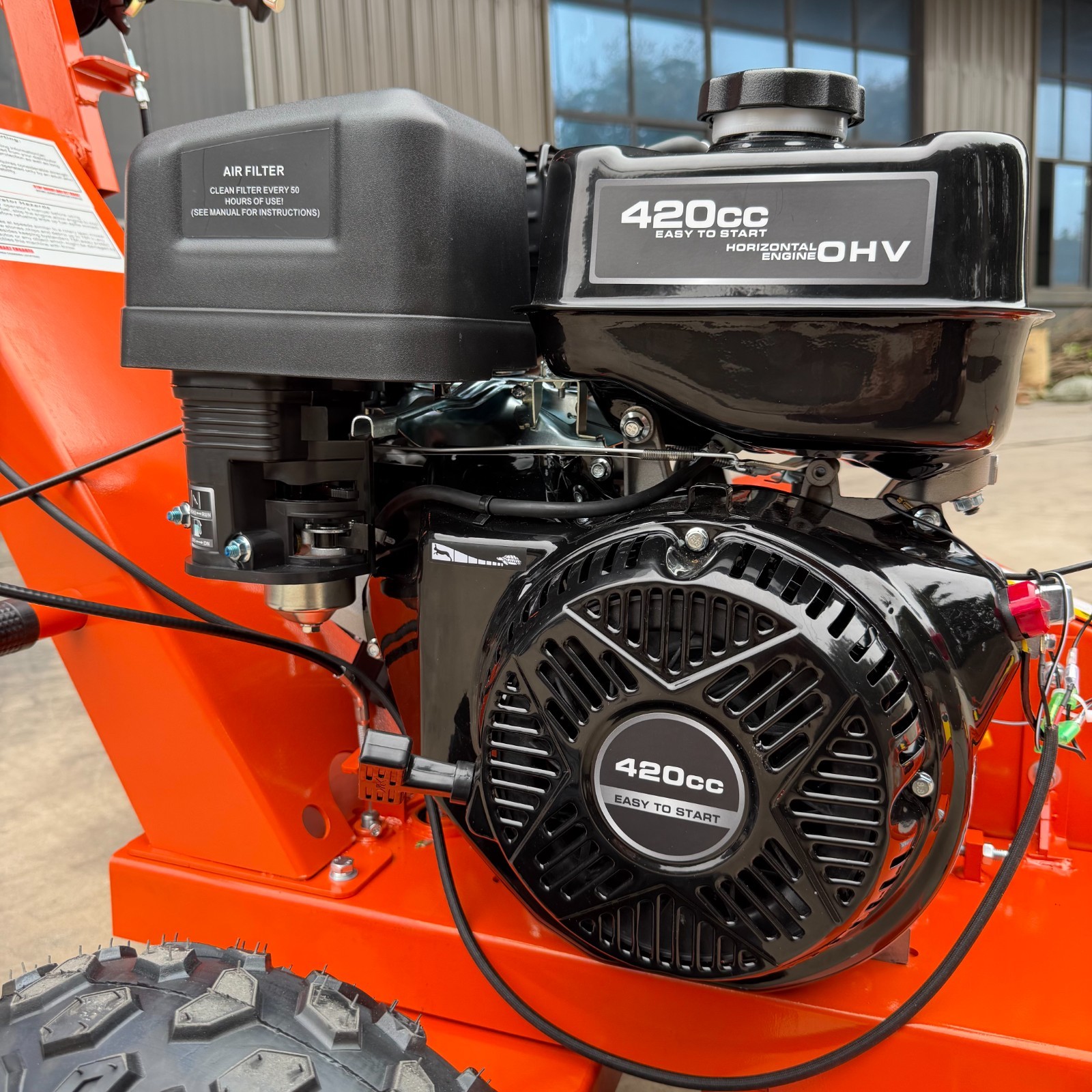 15HP Stump Grinder 420cc 15'' Cutting Height 10'' Cutting Depth Stump Grinder