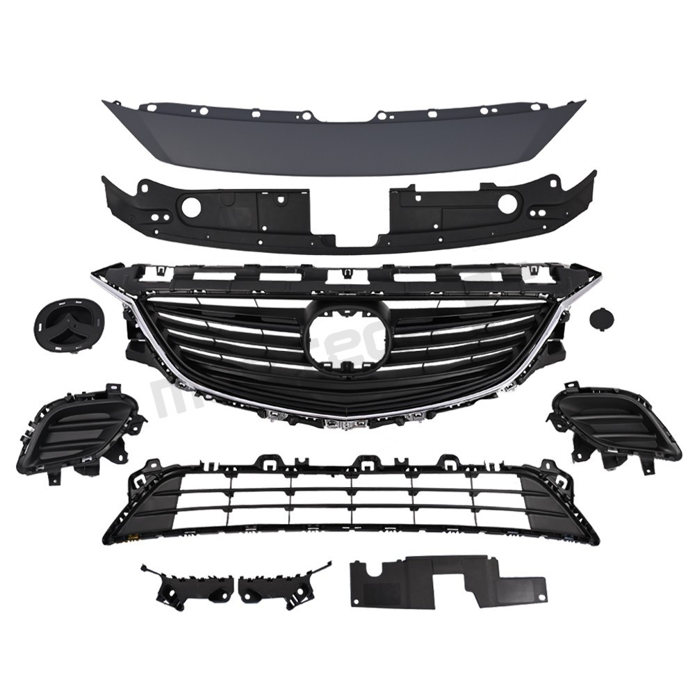 Front Bumper Grille Grill Radiator Support Bracket Set For Mazda 6 2014-2017