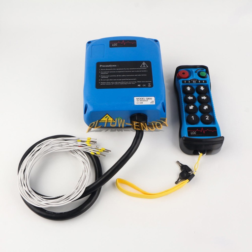 Q800 8Button Single Speed Hoist Crane Industrial Wireless Remote Control Single