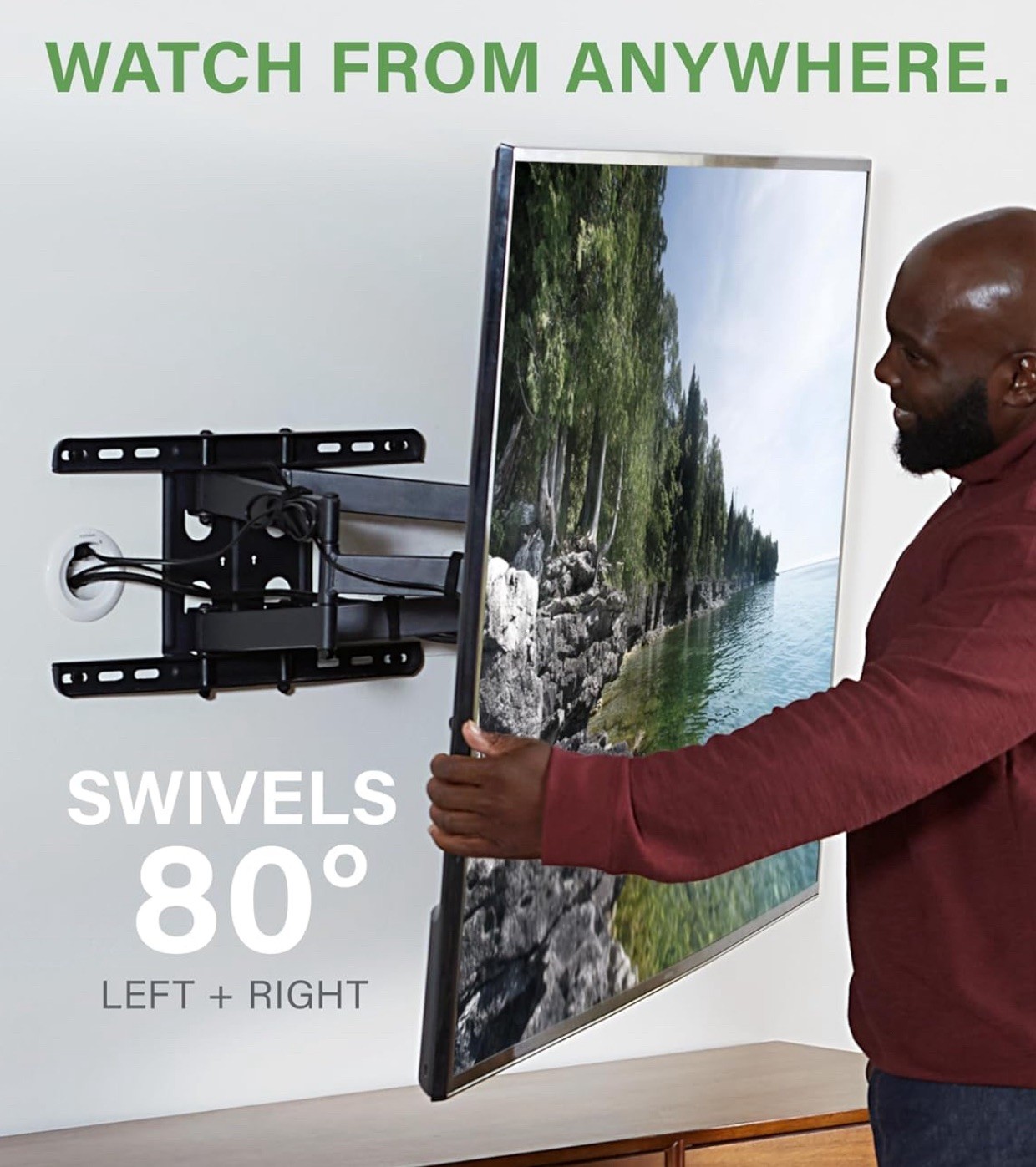 SANUS Premium Full Motion TV Mount for 42"-90" TVs OLF22-B2 - Sturdy & Smooth