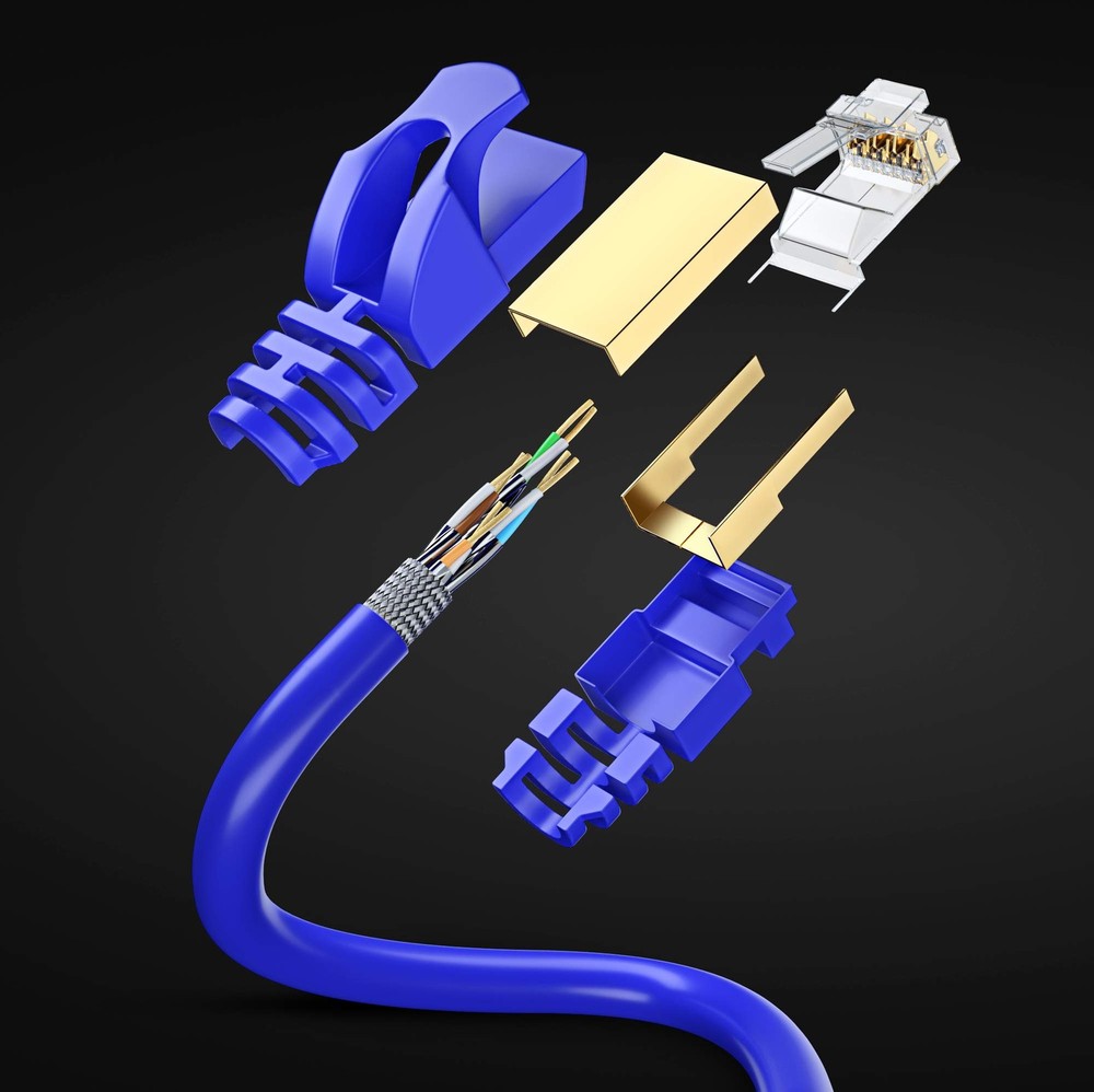 Cat 7 Ethernet Cable 100 ft - High-Speed Cat7 Internet & Network LAN Patch Ca...